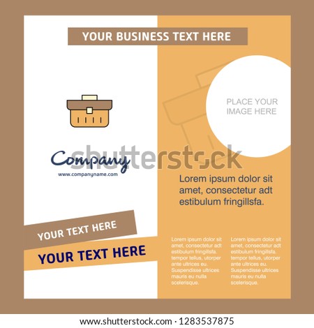 Breifcase  Company Brochure Template. Vector Busienss Template