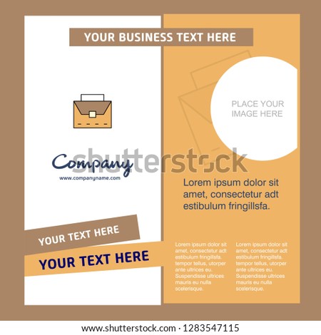 Breifcase Company Brochure Template. Vector Busienss Template