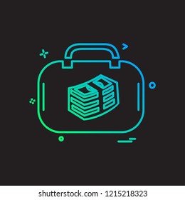 Breifcase icon design vector