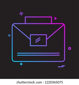 Breifcase icon design vector