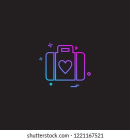 Breifcase icon design vector 