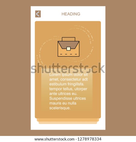 Breifcase mobile vertical banner design design. Vector