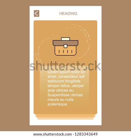 Breifcase  mobile vertical banner design design. Vector