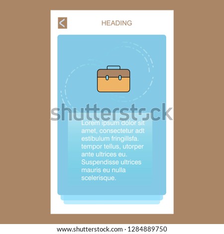 Breifcase mobile vertical banner design design. Vector