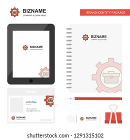 Breifcase setting  Business Logo, Tab App, Diary PVC Employee Card and USB Brand Stationary Package Design Vector Template