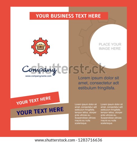 Breifcase setting  Company Brochure Template. Vector Busienss Template