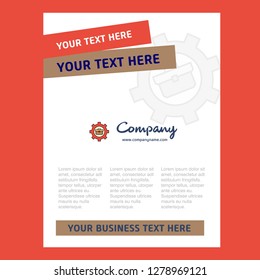 Breifcase setting  Title Page Design for Company profile ,annual report, presentations, leaflet, Brochure Vector Background