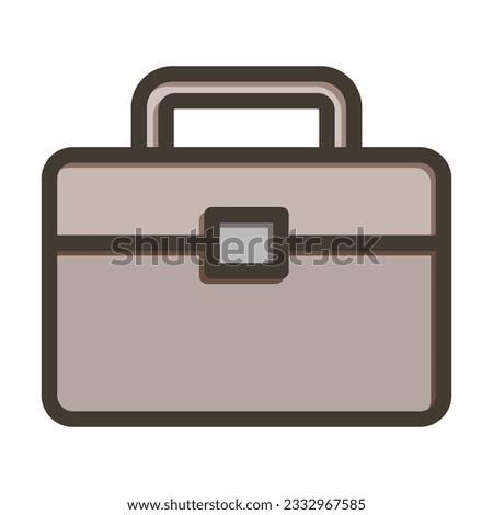 Breifcase Thick Line Filled Colors For Personal And Commercial Use.
