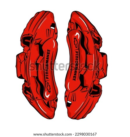 Brembo car disc brake vector is very beautiful and cool