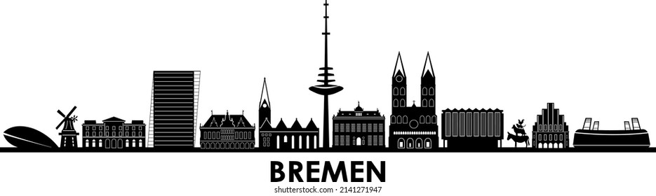 Bremen City Skyline Deutschland Vektor