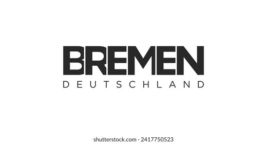 Bremen Deutschland, modern and creative vector illustration design featuring the city of Germany for travel banners, posters, web, and postcards.