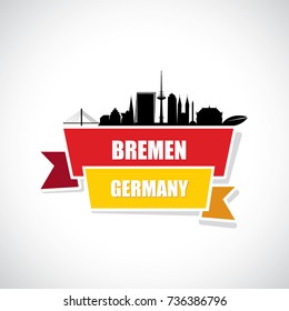 Bremen skyline - Germany - vector illustration