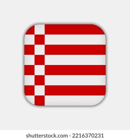 Bremen state flag, state of Germany. Vector illustration.