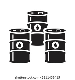 Brent crude oil icon. Vector and glyph