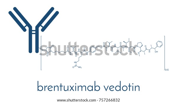 Image Vectorielle De Stock De Molecule Conjuguee D Anticorps Et De Drogue 757266832