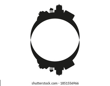 Brescia city skyline in Italy.