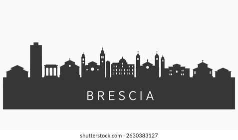 Brescia Italy Skyline City silhouette vector.