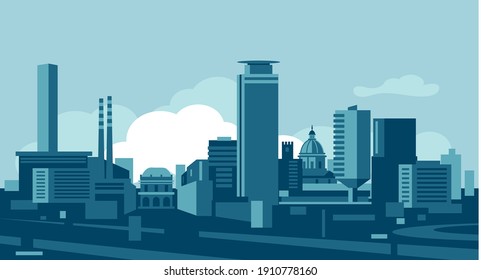 Brescia Italy skyline vector illustration