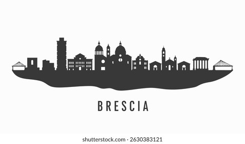 Brescia Skyline Cityscape Italy Silhouette.