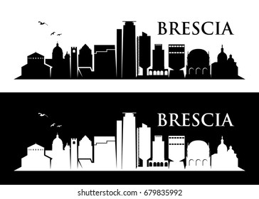 Brescia skyline - Italy - vector illustration