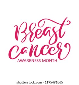 Brest Cancer awareness month calligraphy vector lettering text with queen crown for brest cancer isolated on white background