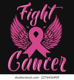 Brest cancer awareness typographic tshirt design 