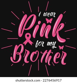 Brest cancer awareness typographic tshirt design 