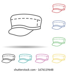 Bretom hat multi color set icon. Simple thin line, outline vector of hats icons for ui and ux, website or mobile application