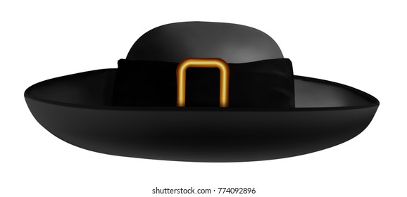 Breton hat, vector illustration