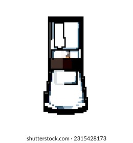 brew ice drip coffee game pixel art retro vector. bit brew ice drip coffee. old vintage illustration