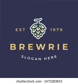 brew logo badge design template