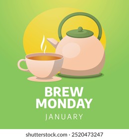 Brew Monday vector design template good for celebration usage. Brew Monday design. flat design. eps 10.