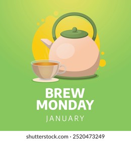 Brew Monday vector design template good for celebration usage. Brew Monday design. flat design. eps 10.