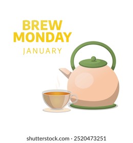 Brew Monday vector design template good for celebration usage. Brew Monday design. flat design. eps 10.