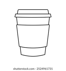Brewed coffee glass line icon