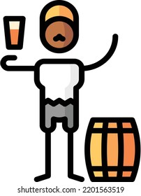 ilustración del material del elemento de diseño aislado de la cervecería. Vector de fondo blanco