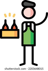 brewer isolated design element stock illustration. Vector on a white background