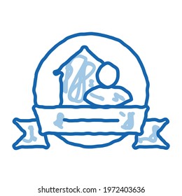 Brewer Logo Label sketch icon vector. Hand drawn blue doodle line art Brewer Logo Label sign. isolated symbol illustration