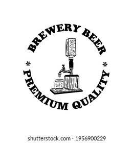 brewery beer design logo vector