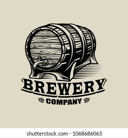 Brewery beer logo black and white