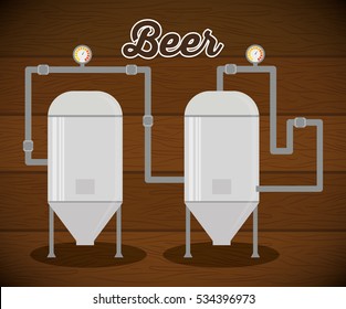 brewery beer production factory vector illustration eps 10