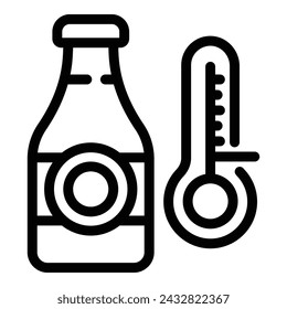 Brewery cold storage icon outline vector. Beerhouse production. Bottling and kegging operation