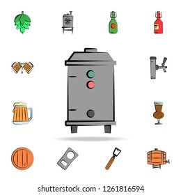 brewery colored sketch style icon. Detailed set of color beer in hand drawn style icons. Premium graphic design. One of the collection icons for websites, web design