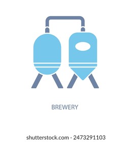 brewery concept line icon. Simple element illustration. brewery concept outline symbol design.