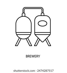 brewery concept line icon. Simple element illustration. brewery concept outline symbol design.