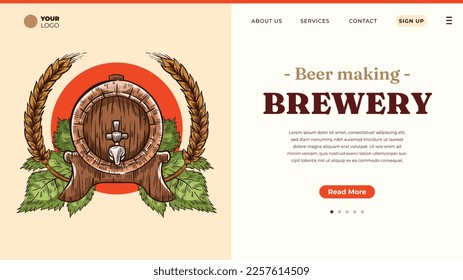Brauereikonzept, Vektorgrafik-Design.