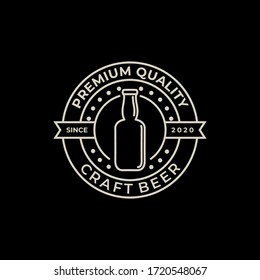 brewery, craft beer vintage logo design template