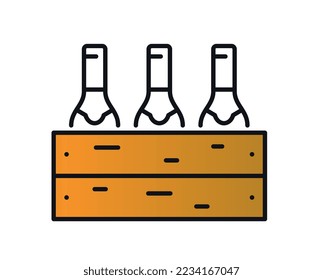 Brewery drink icon. Barrel with tap for storing alcoholic beverages, beer and wine. Logo for company and organization. Poster or banner. Advertising and marketing. Cartoon flat vector illustration