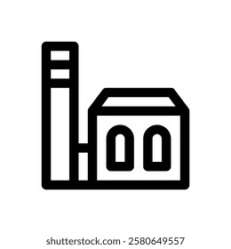 Brewery. Editable stroke vector icon. 