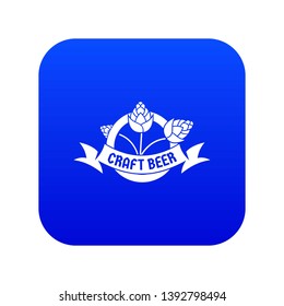 Brewery icon blue vector isolated on white background